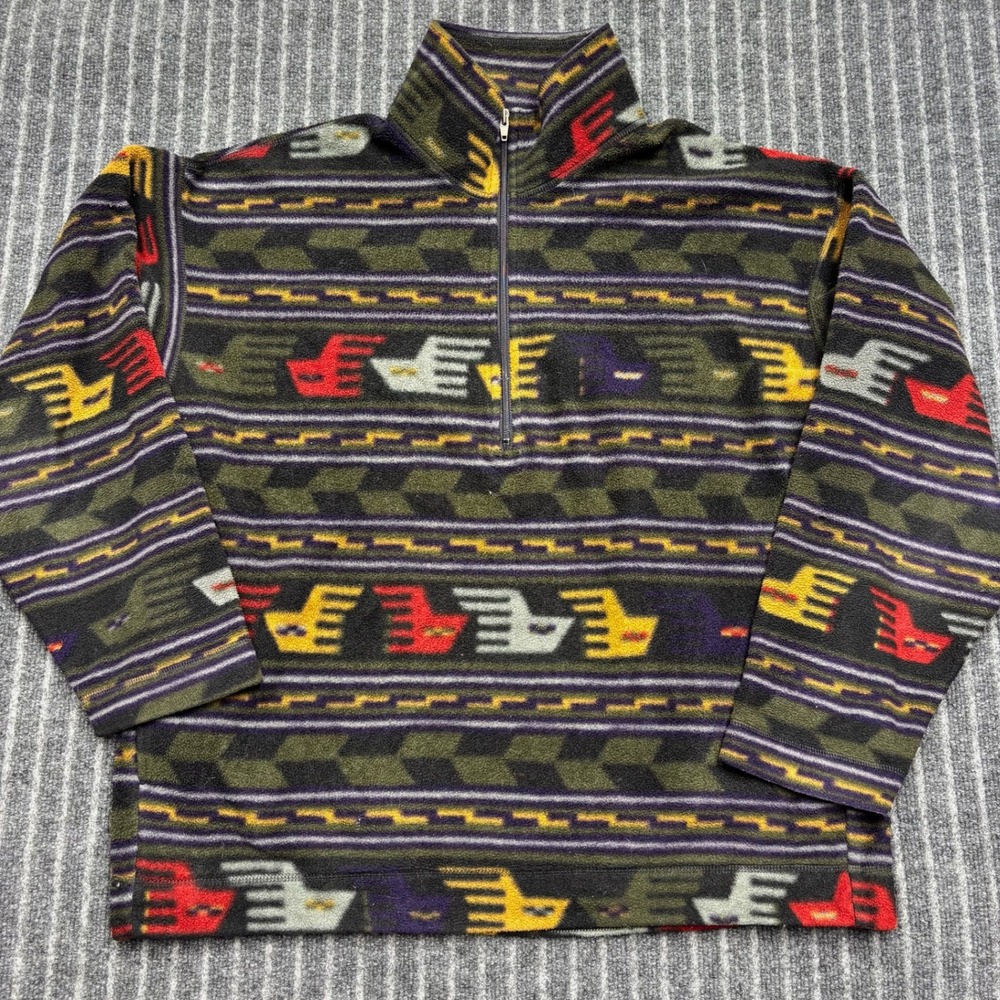 Unbranded Unisex XL Multi Southwestern Quarter Zip Fleece Pullover (2429)